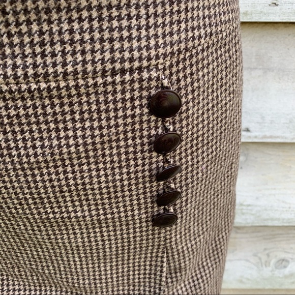 Vintage 90s Talbots Plaid Houndstooth Mini Skirt - Picture 9 of 15